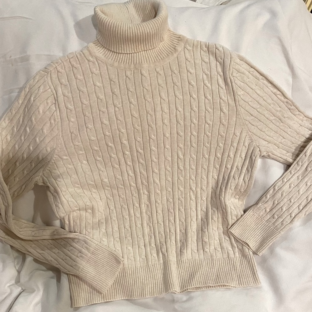 Pria cable knit sweater size petite medium